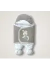 Özgün Ayıcık Nakışlı Bebek Kundak Battaniyesi
