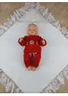 Eşsiz Pırıltı Nakışlı Yenidoğan Bebek Battaniyesi