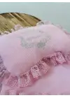Yenidoğan Sahra Taç Nakışlı Trilüks 2li Alt Açma Seti Pembe