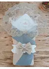 Modern Nakışlı Prizma Taş Kundak Bebek Battaniyesi