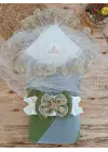 Özgün Taç Nakışlı Bebek Battaniyesi