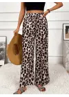 Omarı Yüksek Bel Leopar Desenli Süprem Pantolon