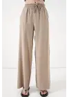 Yüksek Bel Geniş Paça Pantolon 30097 - Bej
