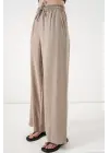 Yüksek Bel Geniş Paça Pantolon 30097 - Bej