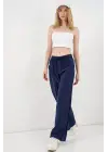 Yüksek Bel Geniş Paça Pantolon 30097 - Lacivert