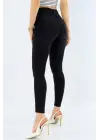 Omarı Yüksek Bel Streç Jean Pantolon 90 cm Boy