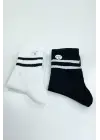 Omarı Şık ve Rahat 2 Çift Kadın Soket Çorap