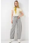 Yüksek Bel Kot Pantolon 30081 - Gri