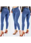 Yüksek Bel Likralı Jean Pantolon 90 Cm