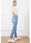 Yüksek bel mom jean pantolon