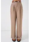 Yüksek Bel Palazzo Pantolon 30051 - Bej