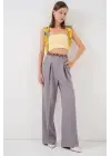 Yüksek Bel Palazzo Pantolon 30051 - Gri