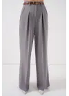 Yüksek Bel Palazzo Pantolon 30051 - Gri