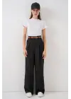 Yüksek Bel Palazzo Pantolon 30051 - Siyah