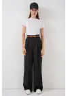 Yüksek Bel Palazzo Pantolon 30051 - Siyah