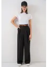 Yüksek Bel Palazzo Pantolon 30051 - Siyah