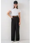 Yüksek Bel Palazzo Pantolon 30051 - Siyah