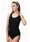 Yüksek Kalite Geniş Askılı Dikişsiz Çıtçıtlı Slip Body Siyah