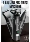 Yüksek Performanslı 3 Başlıklı Profesyonel Tıraş Makinesi