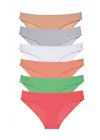 Omarı Süper Eko Set Likralı Kadın Slip Külot Renk 6 Paketi