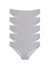 Omarı Süper Eko Set Likralı Gri Kadın Slip Külot