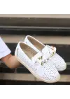Omarı Beyaz Cilt Babet Ayakkabı - Hafif ve Rahat Tasarım