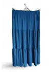 Omarı Beli Lastikli Uzun Lacivert Namaz Eteği 44-52 Beden