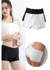 Omarı Dikişsiz Mini Şort Boxer Seti - Siyah Beyaz Uyumlu