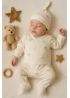 Zürafa Desenli 3 Parça Erkek Bebek Hastane Çıkışı % 100 Pamuk