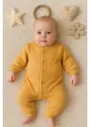 Zürafa Nakışlı Cepli % 100 Pamuk Erkek Bebek Tulumu