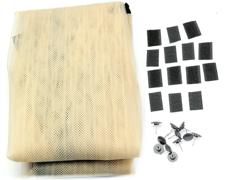 Omarı Etkili Mıknatıslı Kapı Sineklik Tülü - Krem Rengi