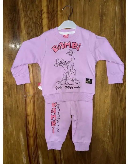 Omarı Lila Renkli Bambi Bebek Kıyafet Seti