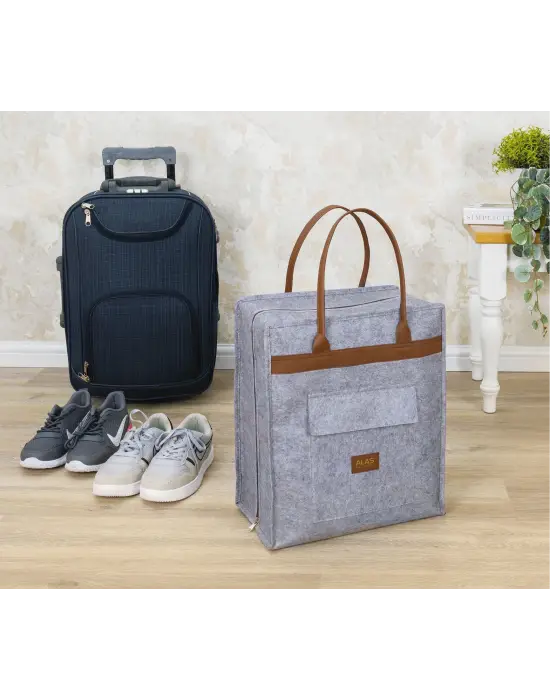 Omarı Şık Deri Ayakkabı Seyahat Çantası