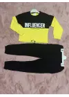 2-9 yaş beli lastikli ikili alt üst takım sarı siyah