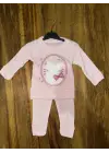 Omarı Pembe Kedi Desenli 3-12 Aylık Bebek Takımı