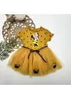 Omarı Mickey Baskılı Puantiyeli Kız Bebek Tütü Elbisesi