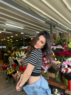 Omarı Trend Çizgili Manşetli T-Shirt