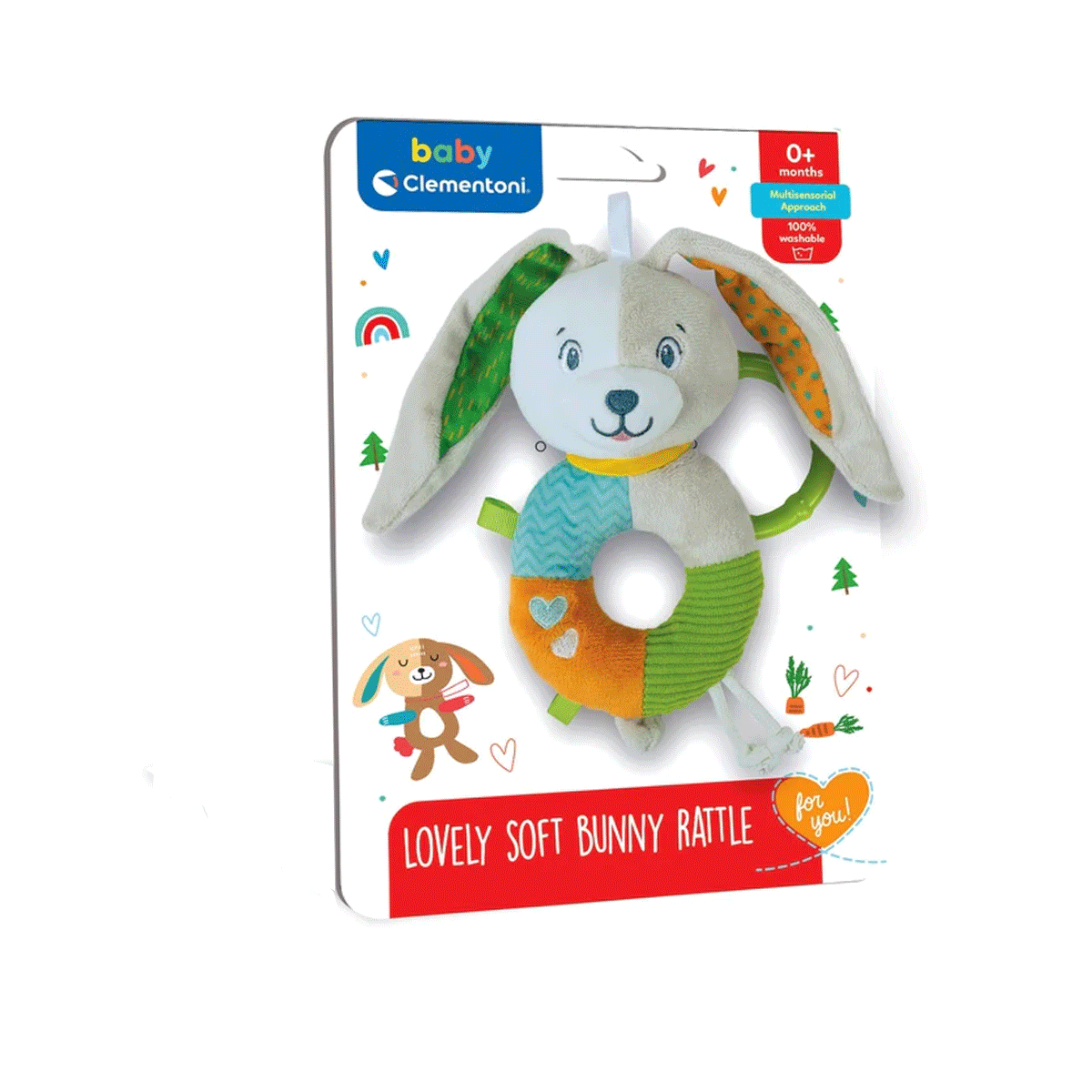 Omarı Sevimli Tavşan Çıngırak - Bebeğinizin İlk Oyuncak Deneyimi