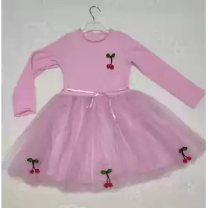 Pembe Kiraz Desenli Tütü Elbise - Sevimli ve Şık Tavşan Kostümü