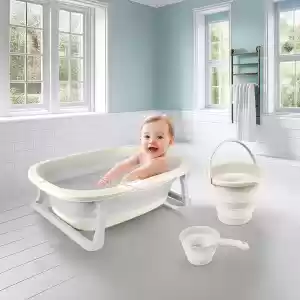 7271 Katlanabilir Banyo Seti 3lü Bej