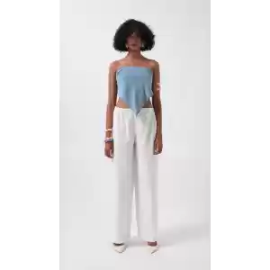 Bağlamalı Denim Crop