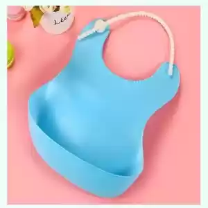 BUFFER® Çocuk Bebek Mama Önlüğü Dökülme Engelleyici Bükülebilir Mavi