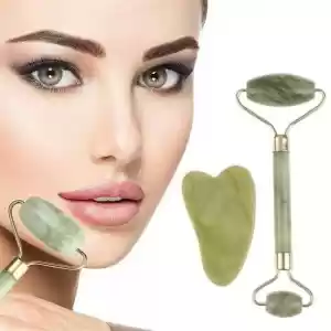 Doğal Yeşim Taşı Cilt Masaj Aleti Seti