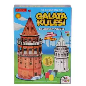 Galata Kulesi Ahşap 3D Puzzle