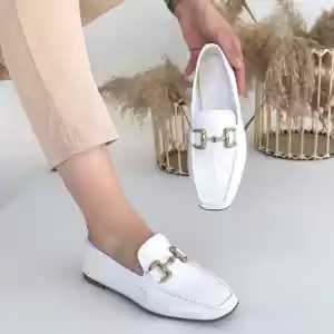 Guart Beyaz Rugan Babet Ayakkabı