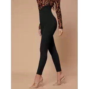 Kadın Siyah Krep Kumaş Pantolon