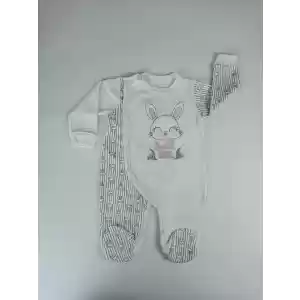 Sevimli Tavşan Desenli Bebek Tulumu