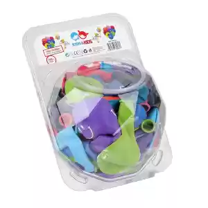 Pastel Renklerde 100 Adet Gülenyüz Balon