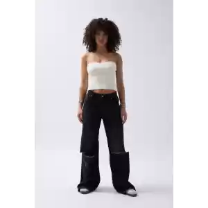 Straplez Dokulu Crop