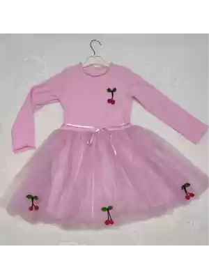 Pembe Kiraz Desenli Tütü Elbise - Sevimli ve Şık Tavşan Kostümü